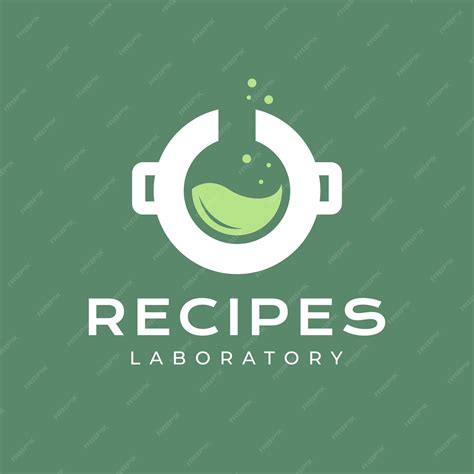 Premium Vector | Food recipe formula science laboratory glass pan cuisine restaurant logo design ...