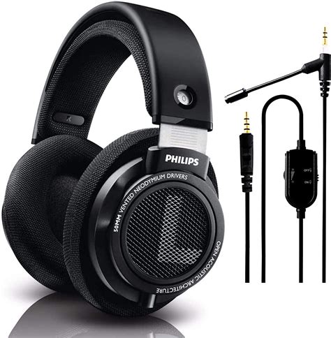 Philips Audio SHP9500 HiFi Wired Over-Ear, Headphones, Comfort Fit, Open-Back 50 mm Neodymium ...