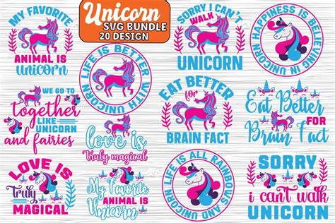 Unicorn SVG Bundle Bundle · Creative Fabrica