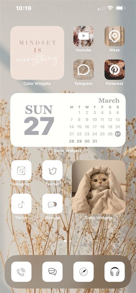 ios14 widget easthetic ideas/Home Screen Layout Waze, Widget, Youtube, Instagram, Ideas, Color ...