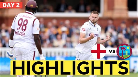 England vs West Indies 1st Test 2024 Day 2 Highlights | WI vs ENG 2024 | WI vs ENG highlights ...