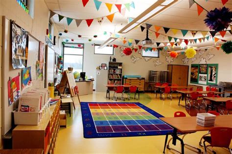 colorful garland in an art classroom | Art education elementary ...