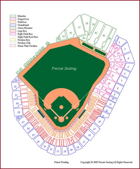 Fenway Park Concert Seating Chart With Rows And Seat Numbers | Fenway ...