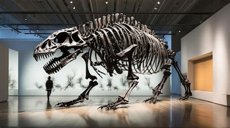 Premium Photo | Photo tyrannosaurus rex skeleton in museum