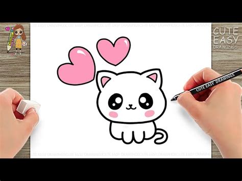 How To Draw A Cute Easy Kitten