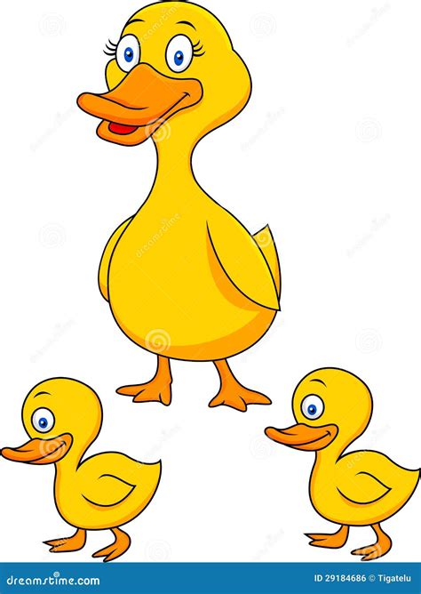 Duck cartoon family stock vector. Illustration of animal - 29184686