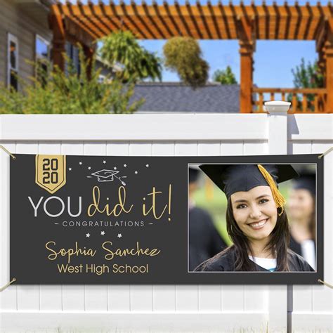 Personalized You Did It Graduation Banner | Graduation banner, Grad banner, Graduation poster