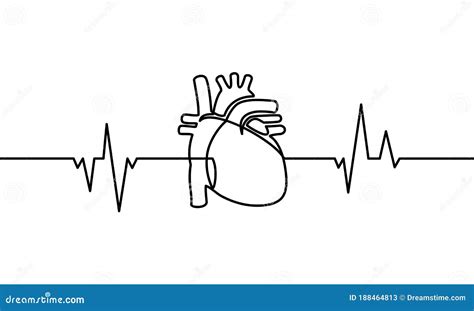 Red Heart With ECG Heartbeat Rhythm Line Graph Icon Vector Illustration ...