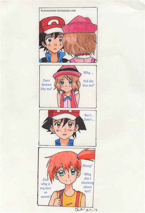 Serena's kiss and Ash's confusion by Kisarasmoon on DeviantArt