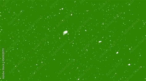 Snow falling on green screen background Stock Video | Adobe Stock