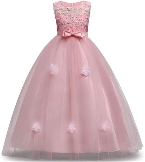 Amazon.com: Bridesmaid Dresses for Girls 10-12 Y Floor Length Size 7-16 ...