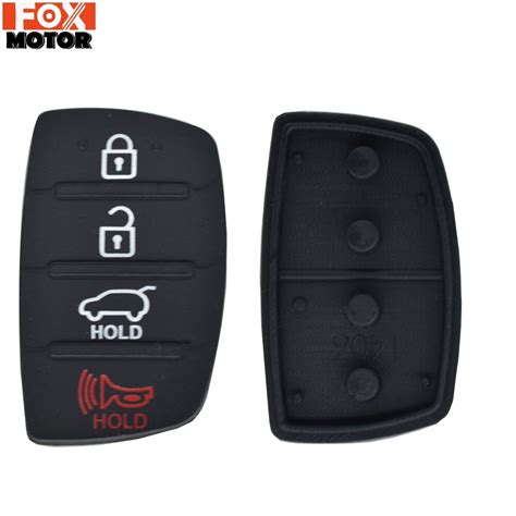 Replacement Rubber 4 Button Pad For Hyundai Tucson Santa fe / ix45 Sonata i40 Remote Car Repair ...