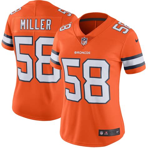 Women's Nike Von Miller Orange Denver Broncos Color Rush Limited Jersey