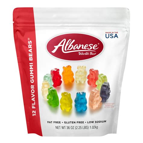 Albanese World's Best 12 Flavor Gummi Bears, Family Share 36oz - Walmart.com - Walmart.com