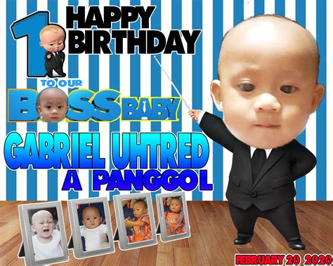 Boss baby birthday tarpaulin design for kids – Artofit