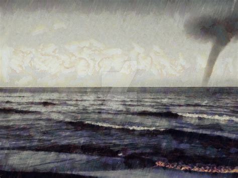 Tornado in ocean. Storm coming. by AvgustAvgustus on DeviantArt