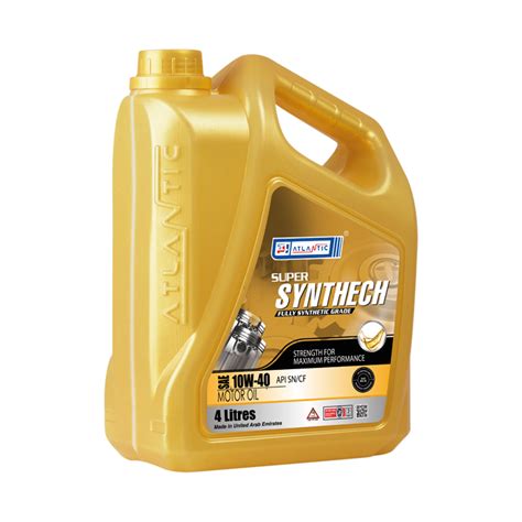 Atlantic Fully Synthetic Engine Oil 10W 40 SN/CF 4 Litres – Atlantic Oil Store