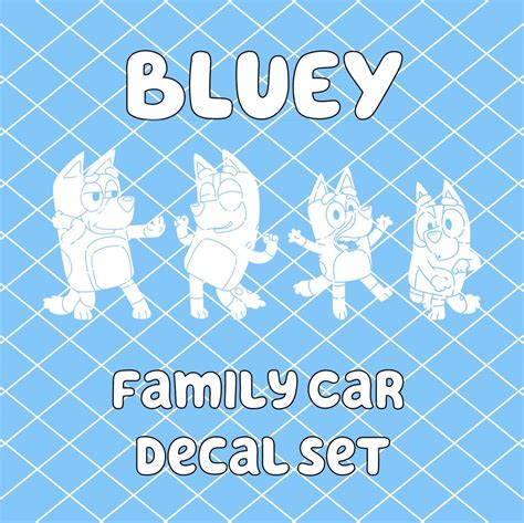 Bluey Family Decals - Etsy