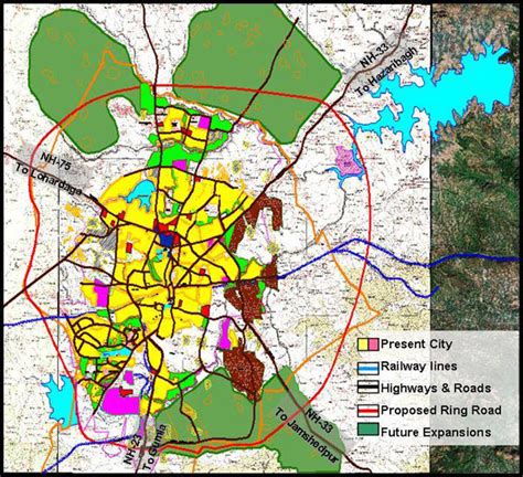 Ranchi Ring Road Map - Tourist Map Of English