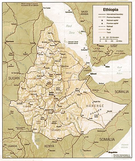 Mapa de Relieve Sombreado de Etiopía - mapa.owje.com