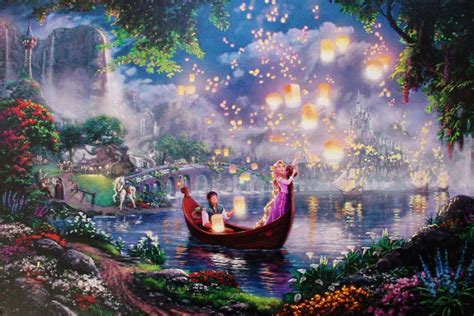 Tangled Examination Proof E/P w/Remarque Thomas Kinkade Studio Disney ...