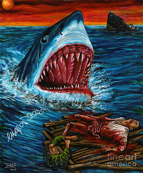 The last shark Painting by Jose Antonio Mendez - Fine Art America