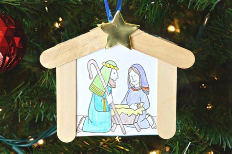 Nativity Ornament for Kids | Homan at Home | Nativity crafts, Preschool christmas, Kids christmas