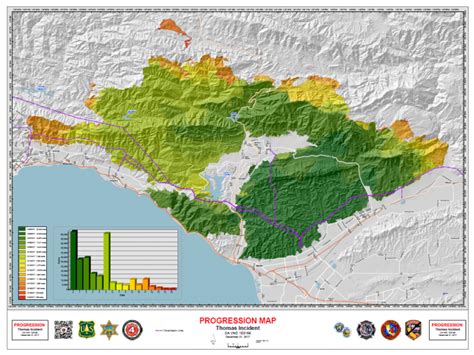 Fire in California: Map Shows Thomas Fire on Track to Break Record as ...