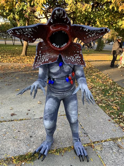 My son’s Demogorgon costume that we made together. : r/halloween