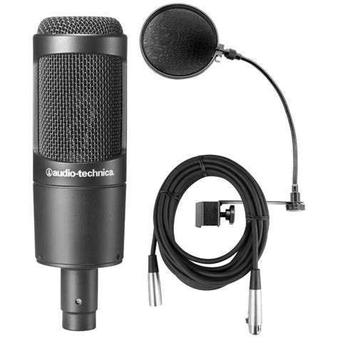 Audio Technica AT2035 w/Shock Mount, Pop Filter, Mic Cable, and Mic Stand