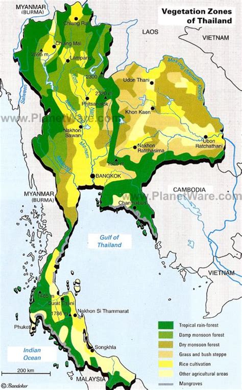 Map of Thailand with Climate Zones. | ️THAILAND -THE ULTIMATE GUIDE | Pinterest | Thailand and Maps