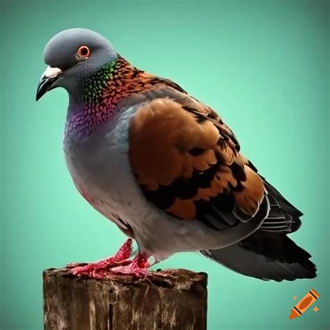 Illustration of a pigeon-sparrow hybrid on Craiyon