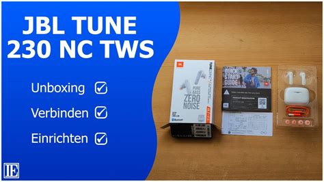 JBL 230NC TWS unboxing, verbinden & einrichten (deutsch) #jbl - YouTube