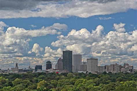 Rochester, NY Skyline | Ny skyline, Skyline, City lights