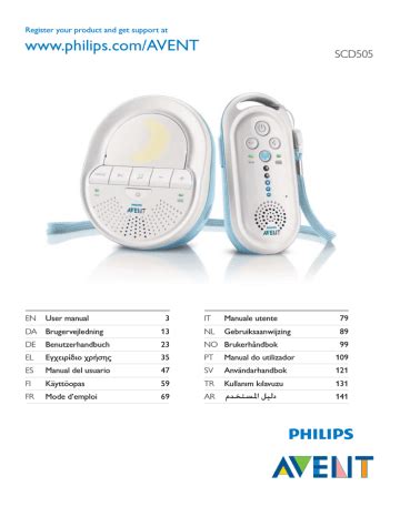 Philips AVENT Baby monitor SCD505 User manual | Manualzz