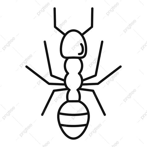 Ant Outline Clipart Transparent PNG Hd, Farmer Ant Icon Outline Vector ...