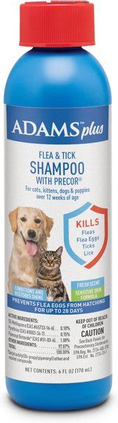 ADAMS Plus Flea & Tick Shampoo with Precor, 6-fl oz bottle - Chewy.com