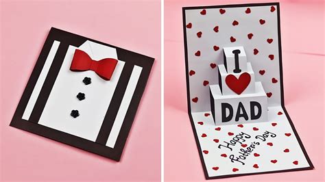 DIY Father's Day Greeting Card Idea | Easy Pop Up Card For Father's Day ...