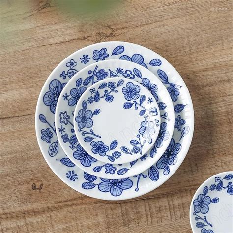 Ceramic Blossom Plate Set Floral Design, Restaurant Grade Cookware For ...