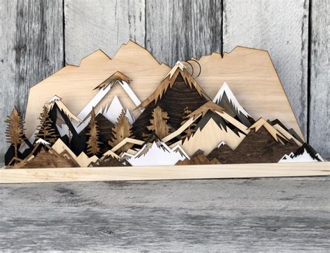 Handmade Wood Mountain Wall Art Brings Great Outdoors Into Any Home