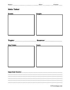 Note Taking Organizer - Freeology