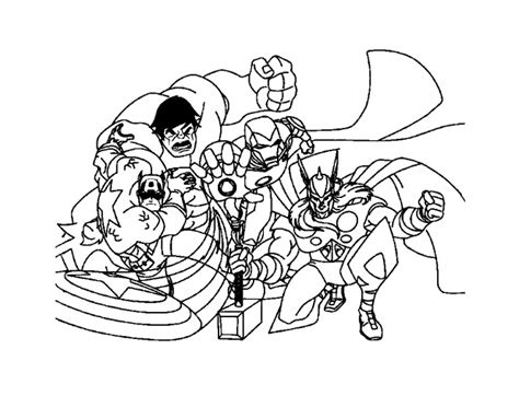 Team Members of Avengers Coloring Page - Free Coloring Pages Online