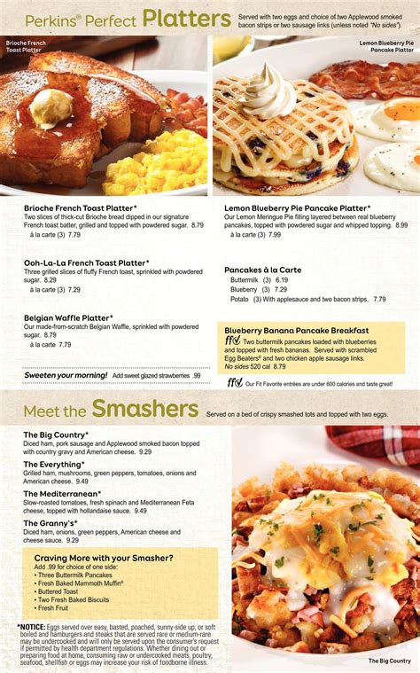 Perkins Restaurant And Bakery Menu