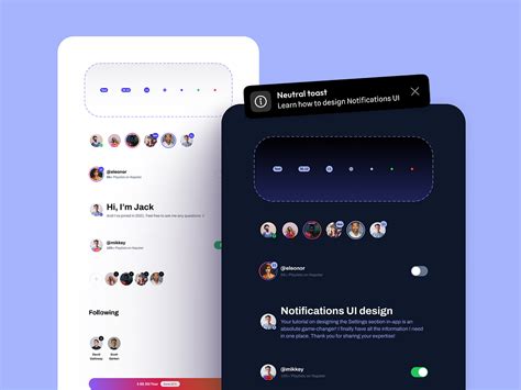 Notification UI designs, themes, templates and downloadable graphic elements on Dribbble