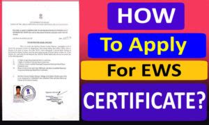 EWS Certificate Application Form | How To Apply For EWS Certificate ...