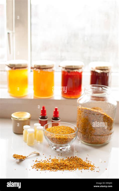 honey bee products Stock Photo - Alamy