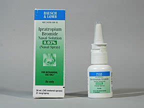 Ipratropium Bromide 0.03% Nasal Spray Inhaler 30 Ml By Valeant Pharma