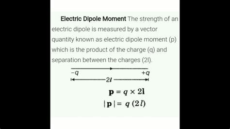 Define Electric dipole moment- Class 12 Physics - YouTube