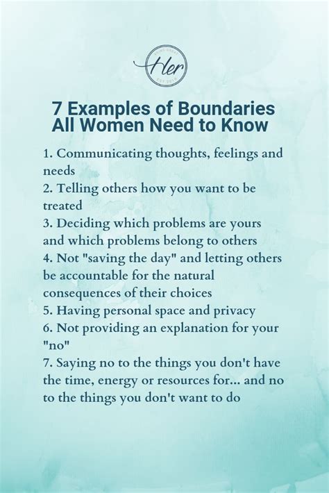 7 Examples of Boundaries All Women Need to Know | Relationship ...