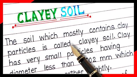 Definition of clayey soil | What is clayey soil | Clayey soil kya hote hain - YouTube